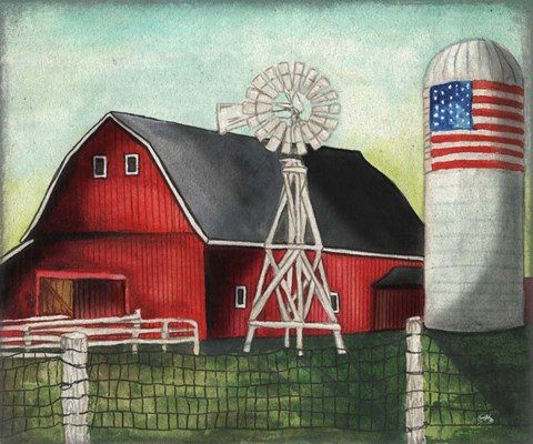 Framed USA Silo Print