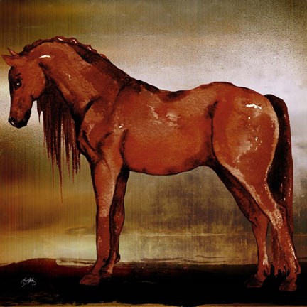 Framed Red Horse II Print