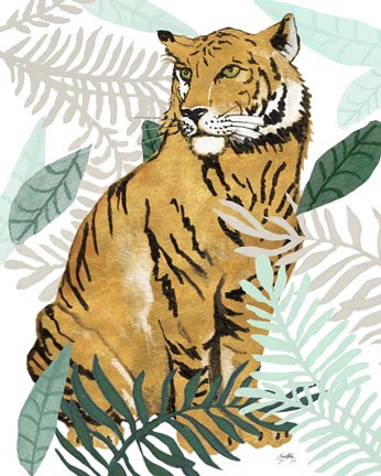 Framed Jungle Tiger II Print