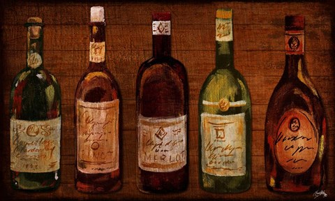 Framed Wine Row Print