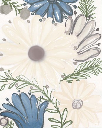 Framed Hidden Floral I Print