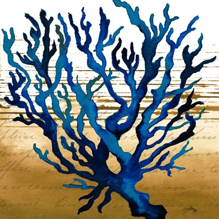 Framed Coastal Blue I Print