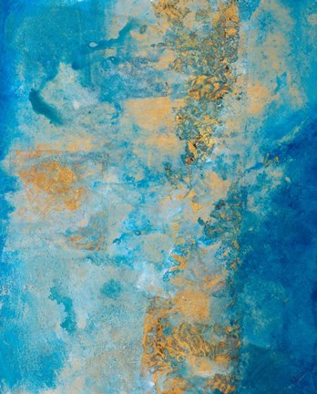 Framed Coastline Vertical Abstract II Print