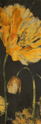 Framed Poppy Garden Panel I Print