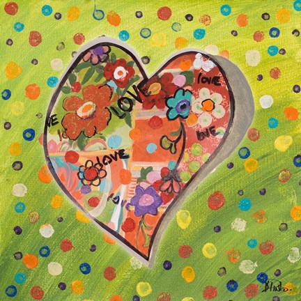 Framed Hearts of Love II Print