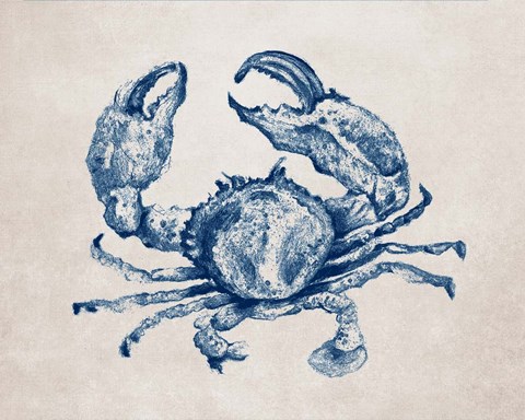 Framed Surf Side Indigo I Print