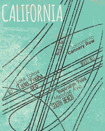 Framed California Roads Print
