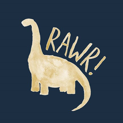 Framed Dinosaur RAWR Print