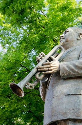 Framed Beale Street Statue of WC Handy, Memphis Print