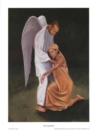 Framed He Lifted Me Print