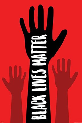 Framed Black Lives Matter (red) Print