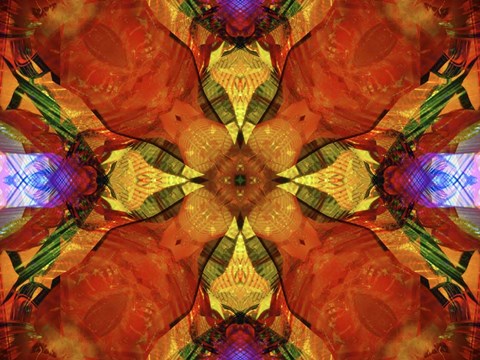 Framed Colorful Kaleidoscope 10 Print