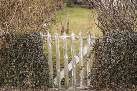 Framed Provincetown Gate in Winter, Cape Cod Print