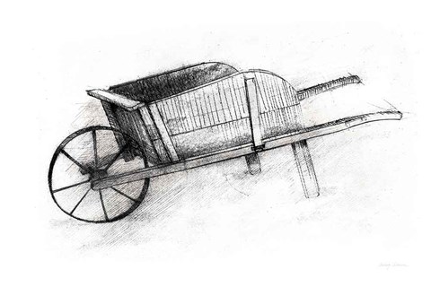 Framed Farm and Garden IV Print