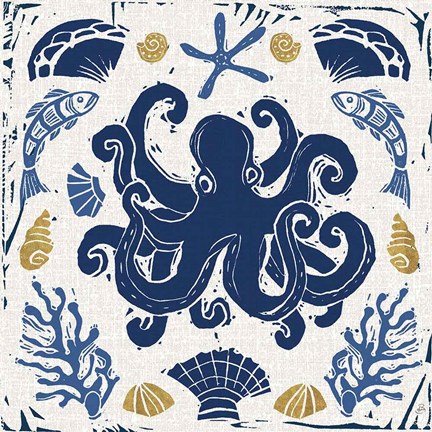 Framed Primitive Sea IV Print