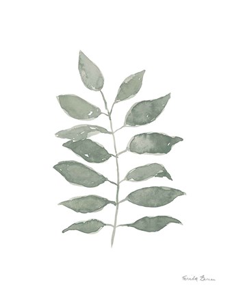 Framed Fresh and Green IV Dark Print