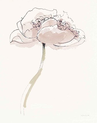 Framed Single Somniferums II Neutral Crop Print