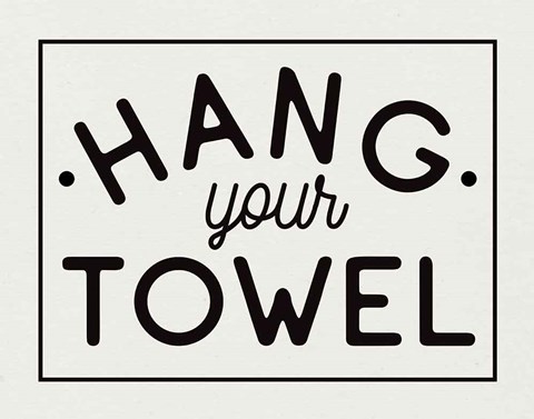 Framed Bathroom Rules II Print