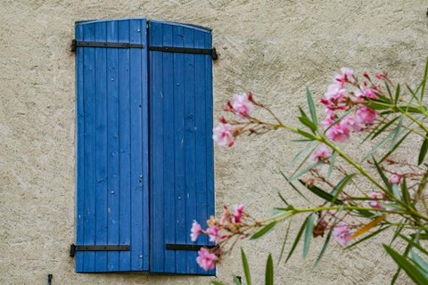 Framed Window Of Manosque Home In Provence Print