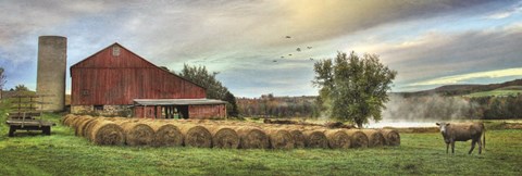 Framed Hay Harvest Print