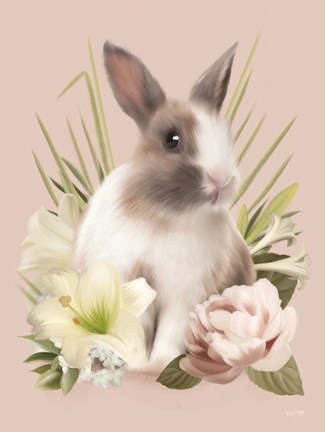 Framed Easter Bunny Floral Print