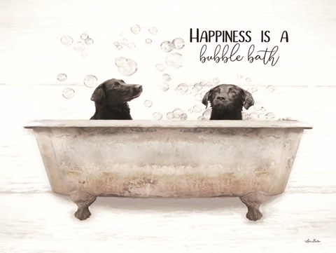 Framed Happiness is a Bubble Bath Print