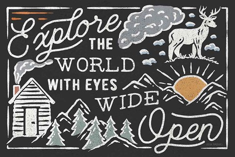 Framed Adventurous IV Black Horizontal Print