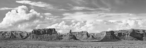 Framed Valley Of The Gods, Utah (BW) Print