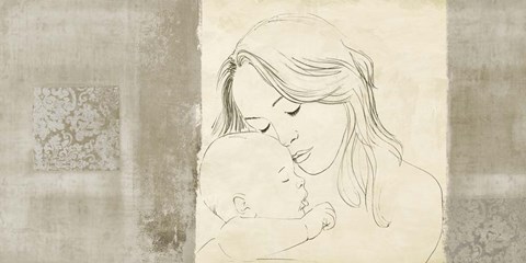 Framed Maternite III (taupe) Print