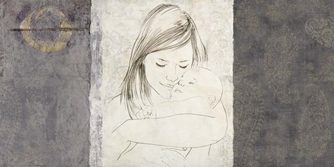 Framed Maternite I (grey) Print