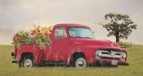 Framed Truckload of Happiness Print