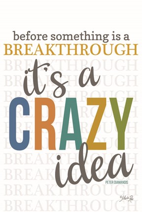 Framed Crazy Idea Print