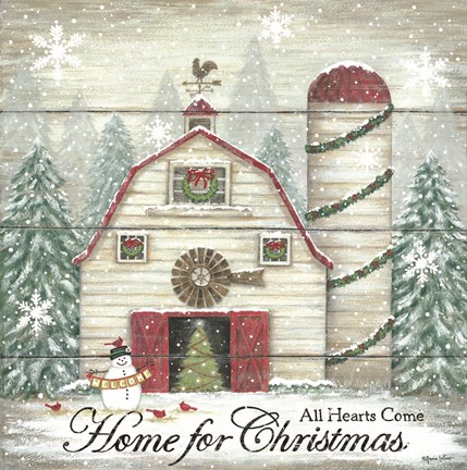 Framed Home for Christmas Print