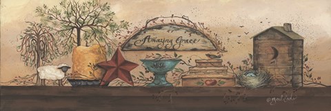 Framed Amazing Grace Shelf Print