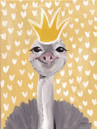 Framed Princess Ostrich Print