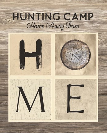 Framed Hunting Camp Home Away From Home Print