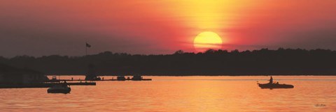 Framed River Sunset Print