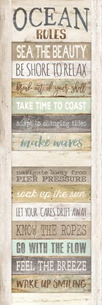 Framed Ocean Rules Print