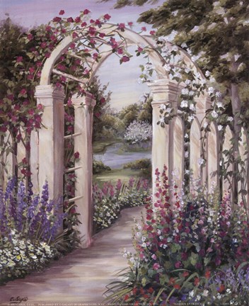 Framed Garden Escape II Print