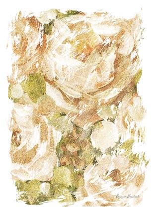 Framed Golden Glitter Roses No. 2 Print