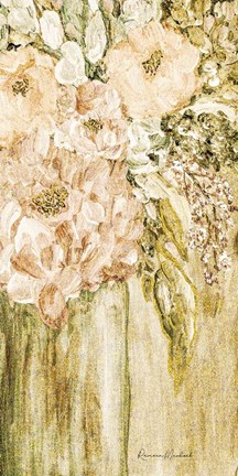 Framed Golden Glitter Vase No. 2 Print