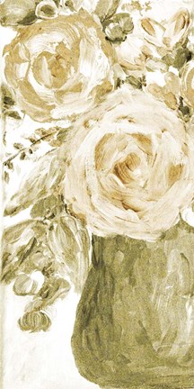 Framed Golden Glitter Vase No. 3 Print