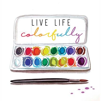 Framed Live Life Colorfully Print