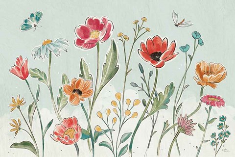 Framed Boho Field X Print