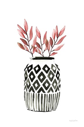 Framed Geometric Vases II Print