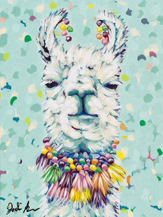 Framed Drama Llama I Print