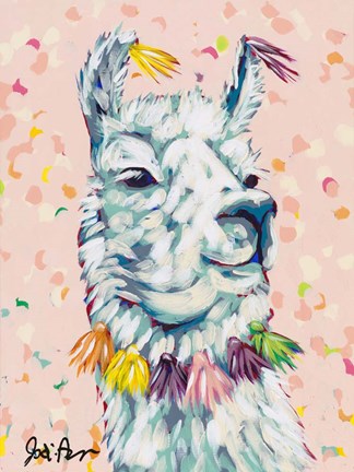 Framed Drama Llama II Print
