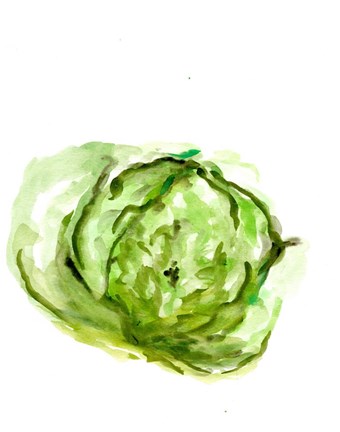 Framed Veggie Sketch plain IX-Lettuce Print