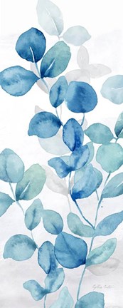 Framed Indigo Botanical panel V Print