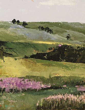 Framed Flower Field portrait II Print